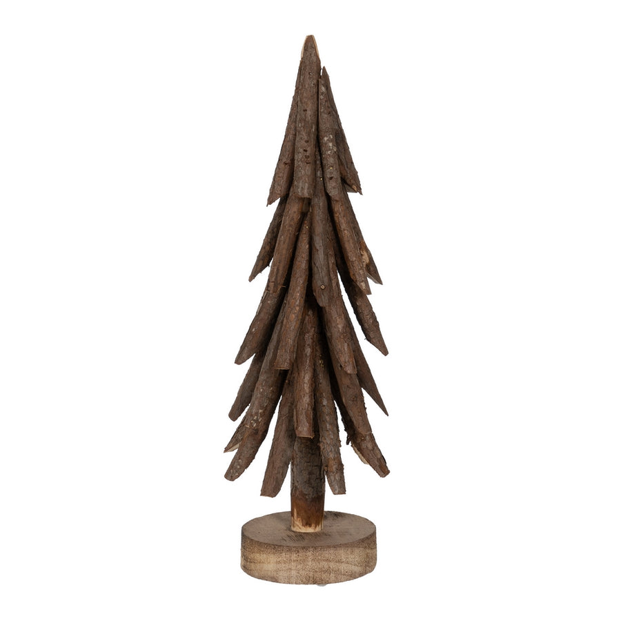 FIGURA ÁRBOL MARRÓN MADERA PAULONIA 21 X 21 X 60 CM