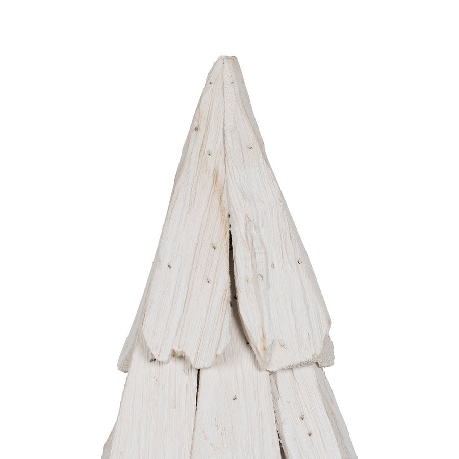 FIGURA ÁRBOL BLANCO MADERA PAULONIA 38 X 20 X 100 CM