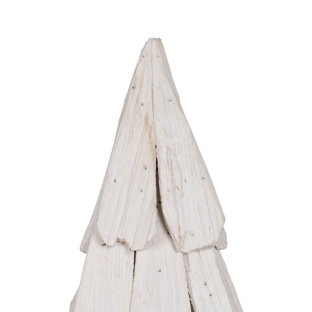 FIGURA ÁRBOL BLANCO MADERA PAULONIA 38 X 20 X 100 CM