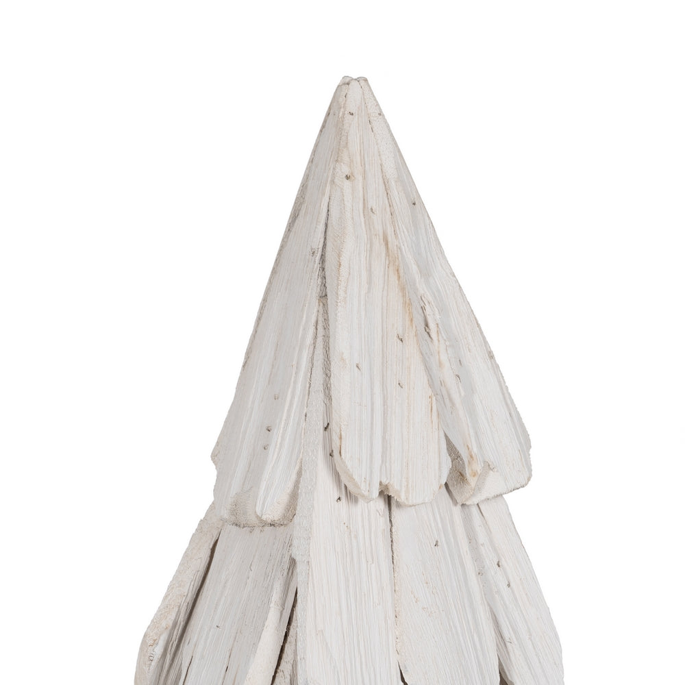 FIGURA ÁRBOL BLANCO MADERA PAULONIA 38 X 20 X 100 CM