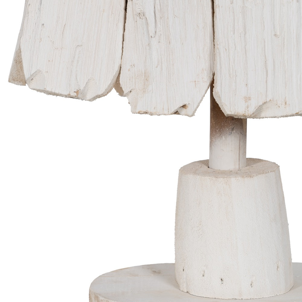 FIGURA ÁRBOL BLANCO MADERA PAULONIA 38 X 20 X 100 CM