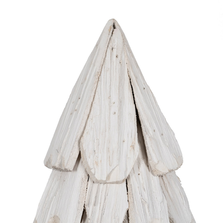 FIGURA ÁRBOL BLANCO MADERA PAULONIA 34 X 19 X 80 CM