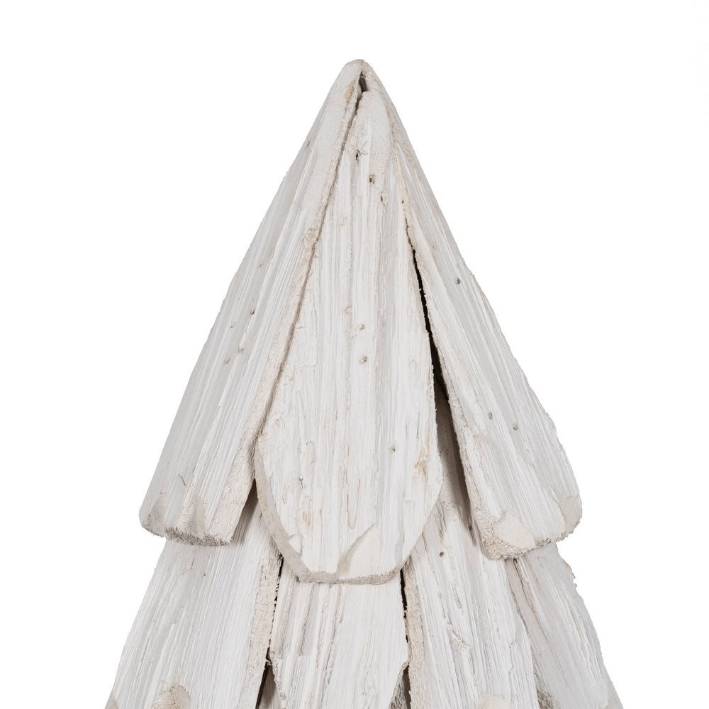WHITE PAULOWNIA WOOD TREE FIGURE 34 X 19 X 80 CM