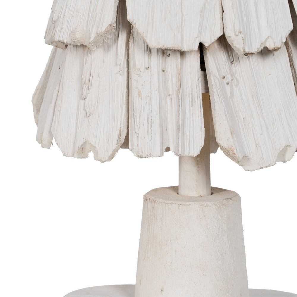 WHITE PAULOWNIA WOOD TREE FIGURE 34 X 19 X 80 CM