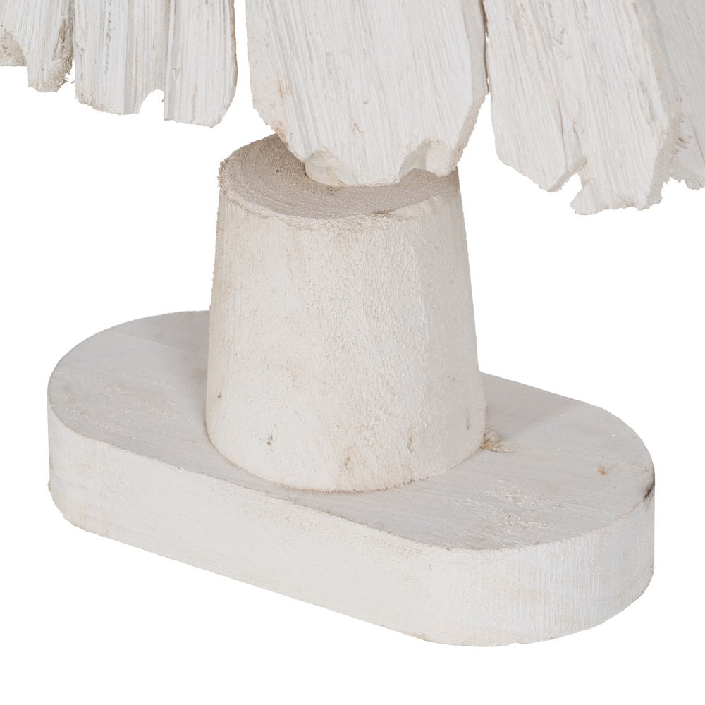 WHITE PAULOWNIA WOOD TREE FIGURE 34 X 19 X 80 CM
