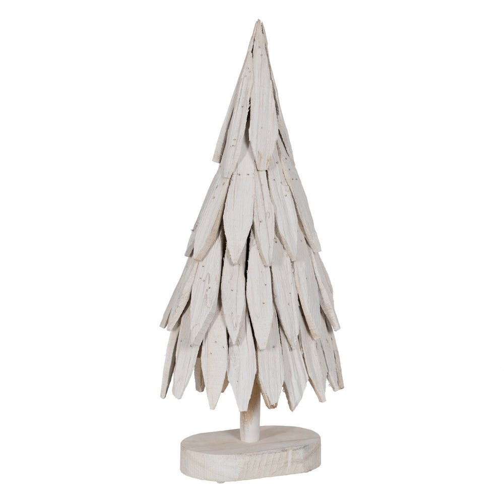WHITE PAULOWNIA WOOD TREE FIGURE 26 X 18 X 70 CM