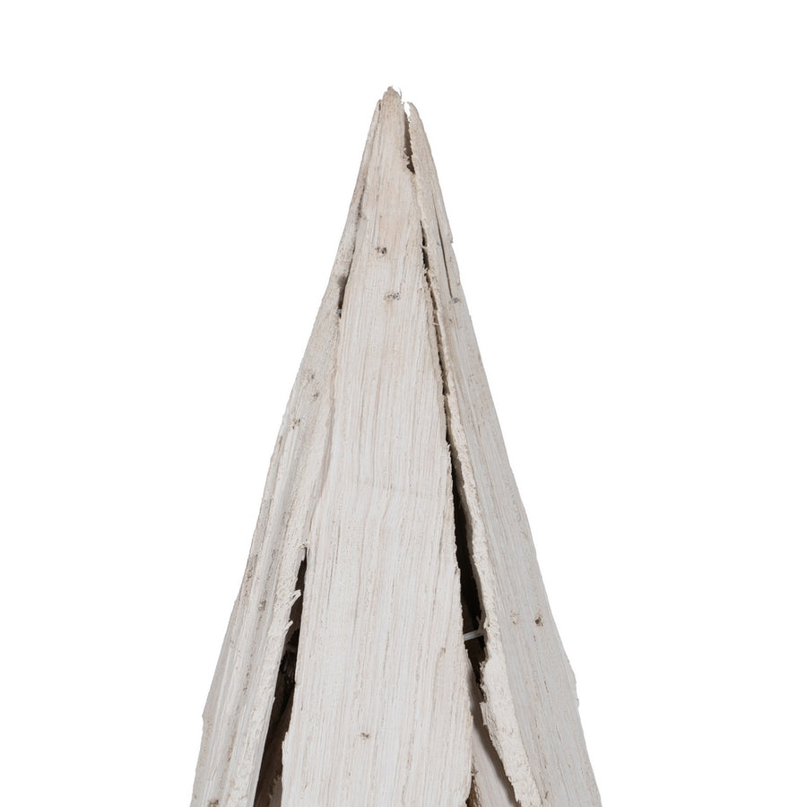 FIGURA ÁRBOL BLANCO MADERA PAULONIA 26 X 18 X 70 CM