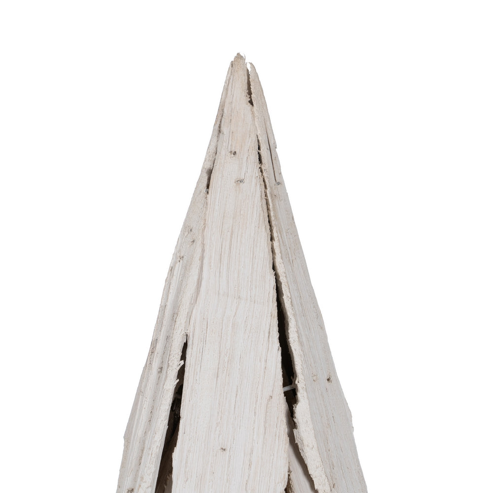 WHITE PAULOWNIA WOOD TREE FIGURE 26 X 18 X 70 CM