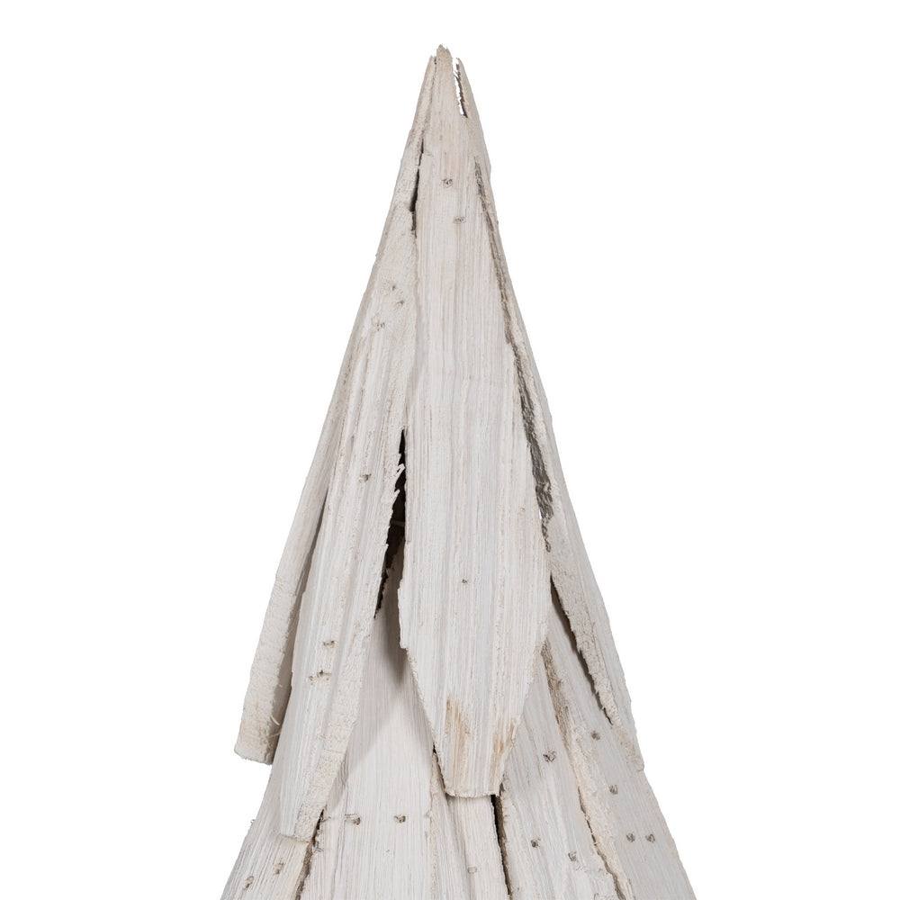 WHITE PAULOWNIA WOOD TREE FIGURE 26 X 18 X 70 CM