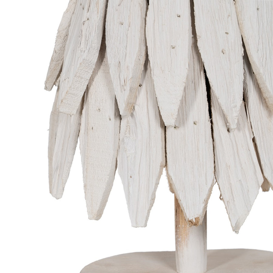 FIGURA ÁRBOL BLANCO MADERA PAULONIA 26 X 18 X 70 CM