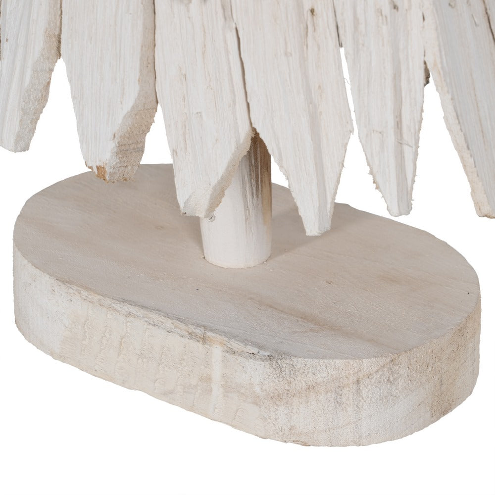 WHITE PAULOWNIA WOOD TREE FIGURE 26 X 18 X 70 CM