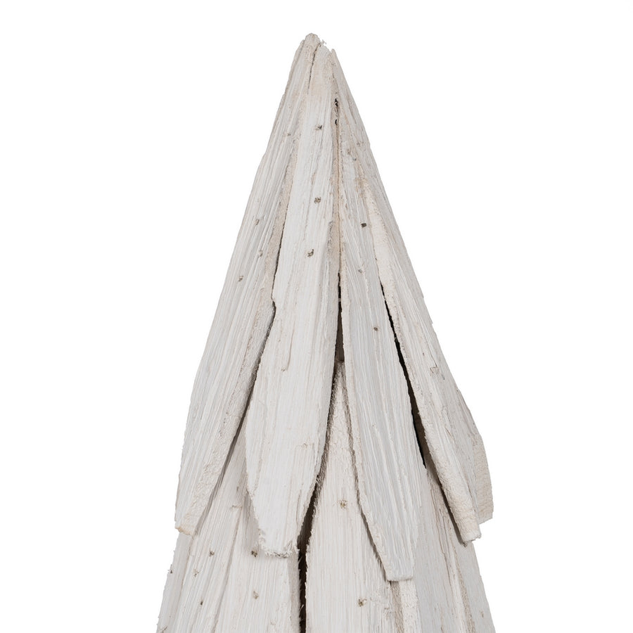 FIGURA ÁRBOL BLANCO MADERA PAULONIA 28 X 28 X 62 CM
