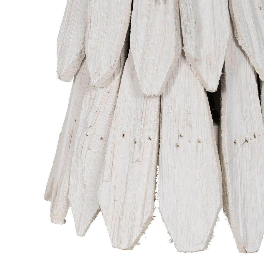 FIGURA ÁRBOL BLANCO MADERA PAULONIA 28 X 28 X 62 CM