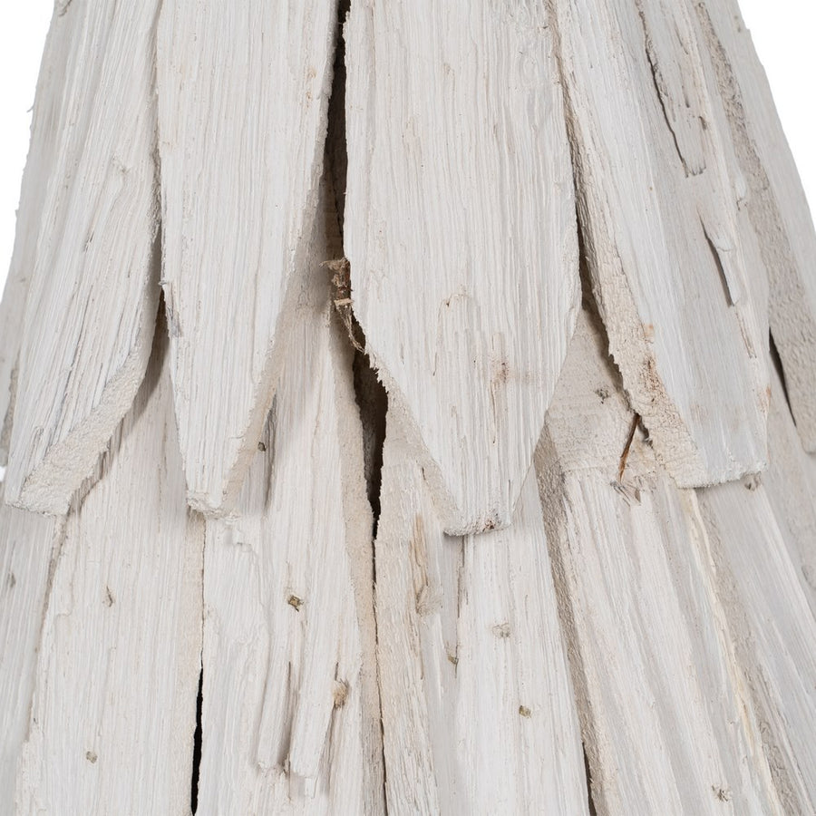 FIGURA ÁRBOL BLANCO MADERA PAULONIA 28 X 28 X 62 CM