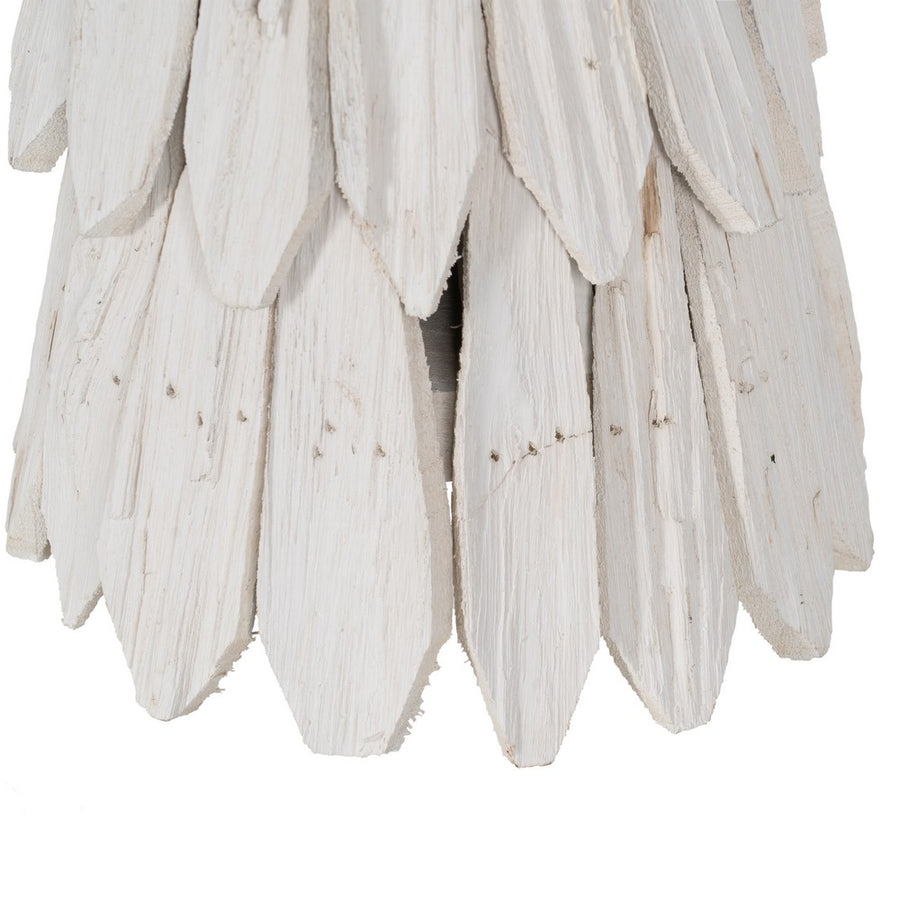 FIGURA ÁRBOL BLANCO MADERA PAULONIA 28 X 28 X 62 CM
