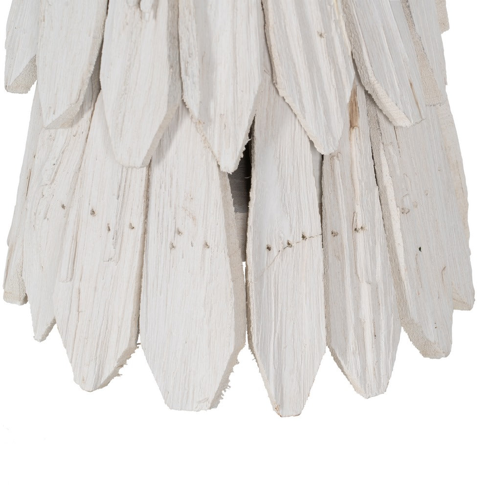 WHITE PAULOWNIA WOOD TREE FIGURE 28 X 28 X 62 CM