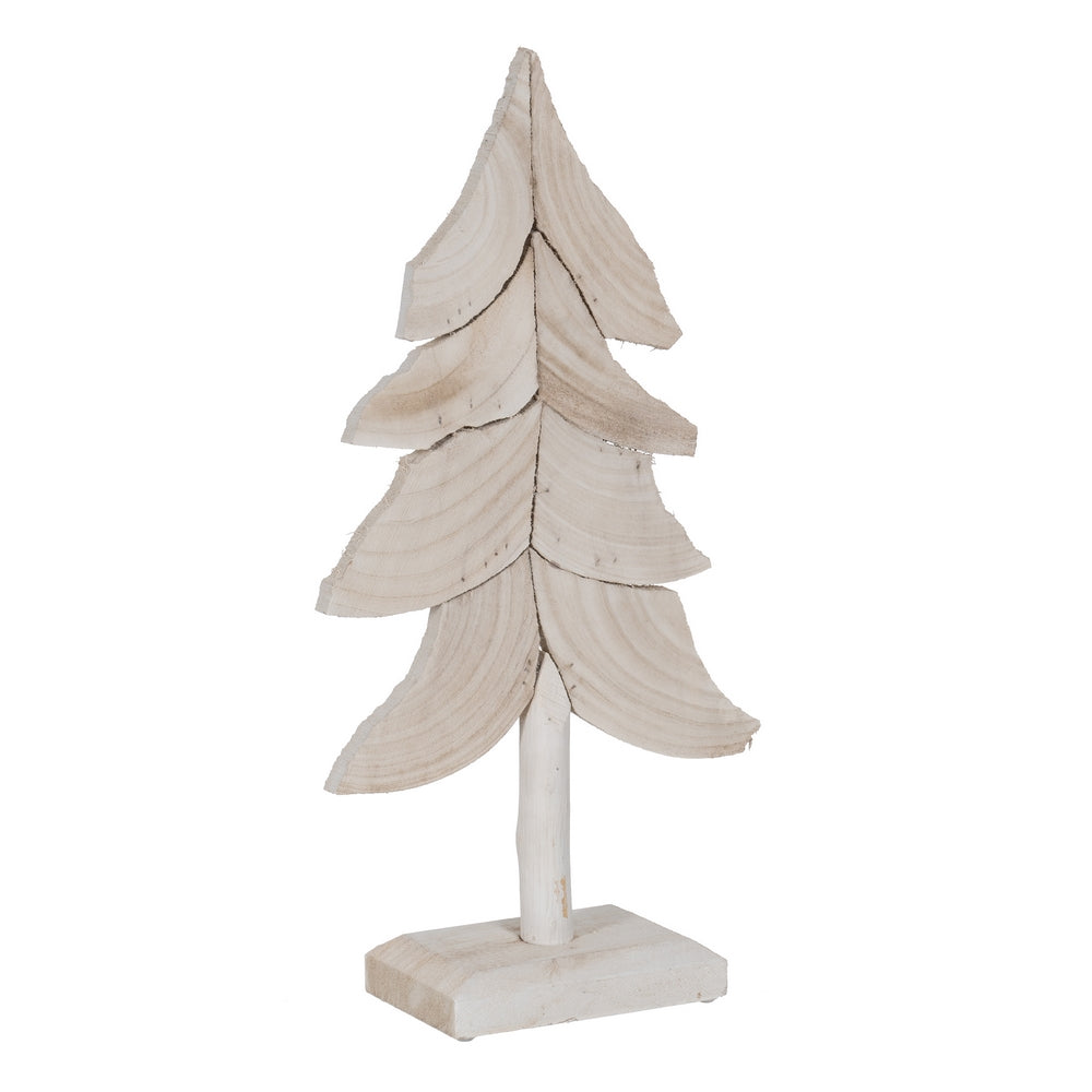 WHITE PAULOWNIA WOOD TREE FIGURE 29 X 12 X 62 CM