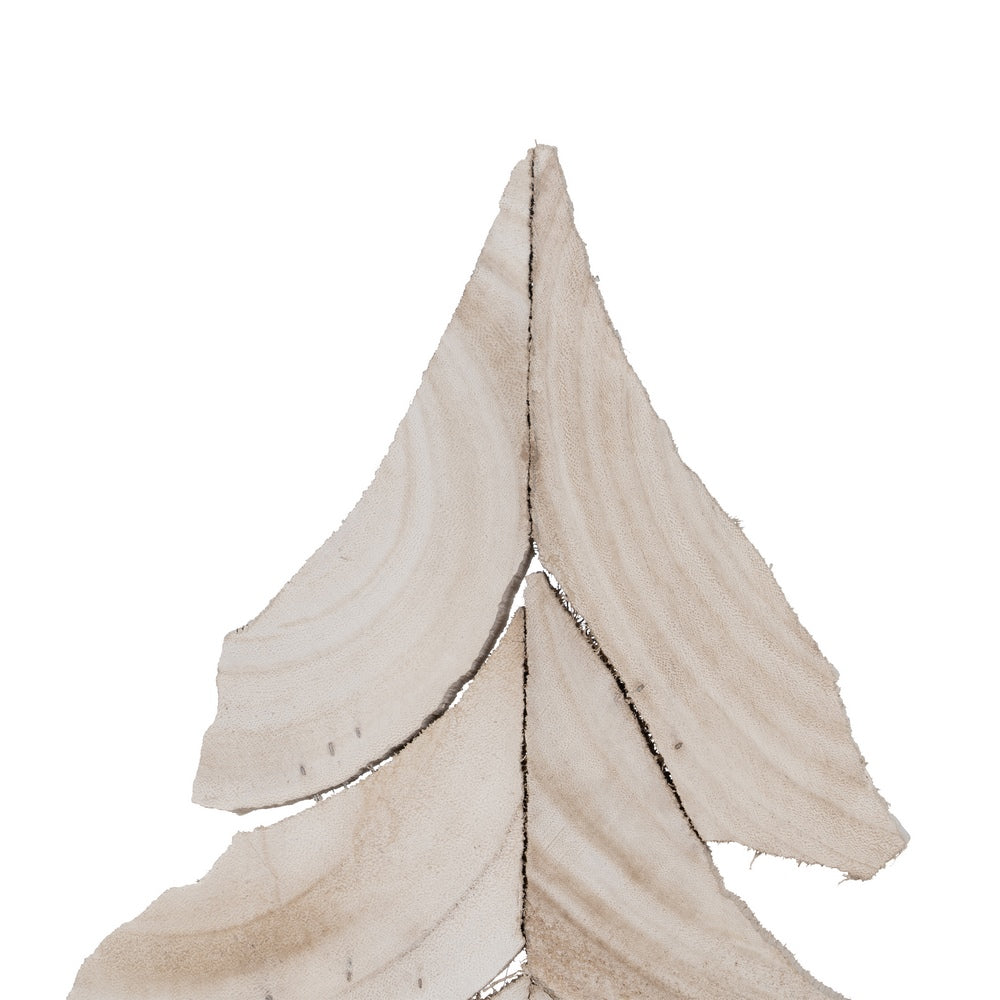 WHITE PAULOWNIA WOOD TREE FIGURE 29 X 12 X 62 CM