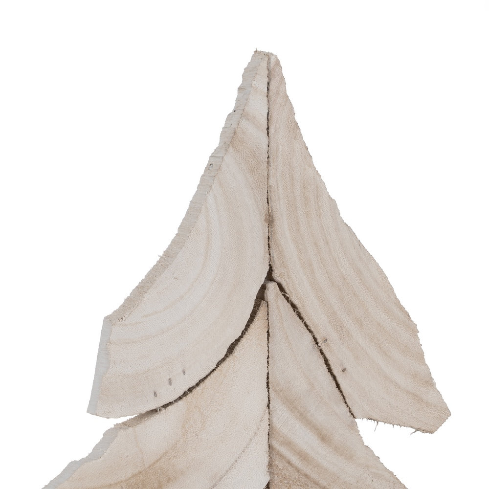 WHITE PAULOWNIA WOOD TREE FIGURE 29 X 12 X 62 CM