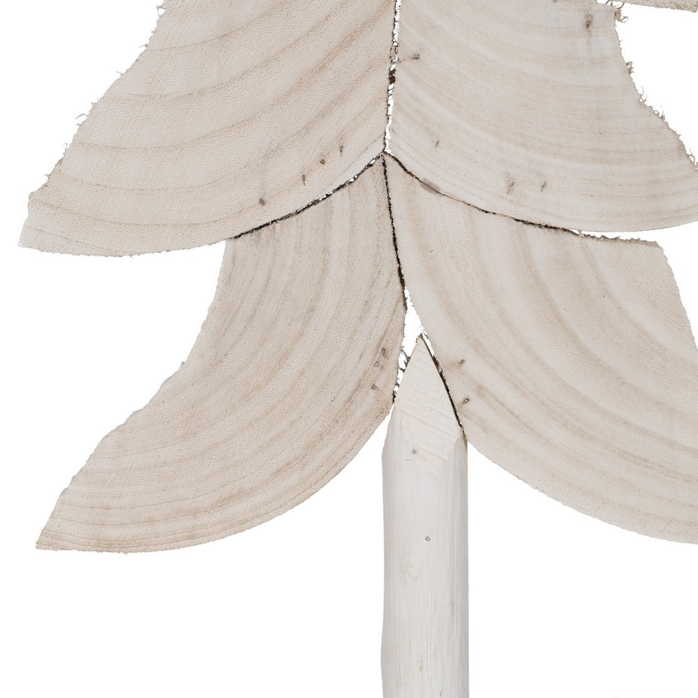 WHITE PAULOWNIA WOOD TREE FIGURE 29 X 12 X 62 CM