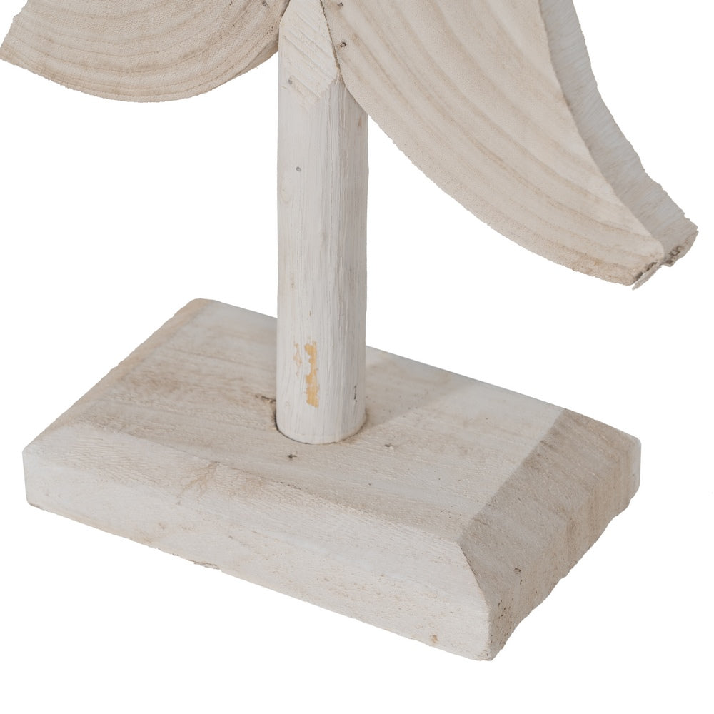 WHITE PAULOWNIA WOOD TREE FIGURE 29 X 12 X 62 CM