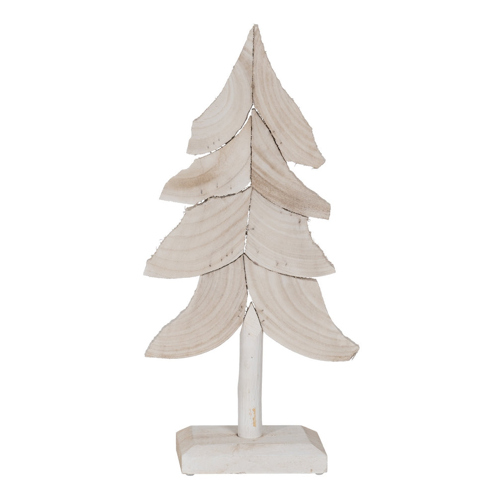 FIGURA ÁRBOL BLANCO MADERA PAULONIA 29 X 12 X 62 CM