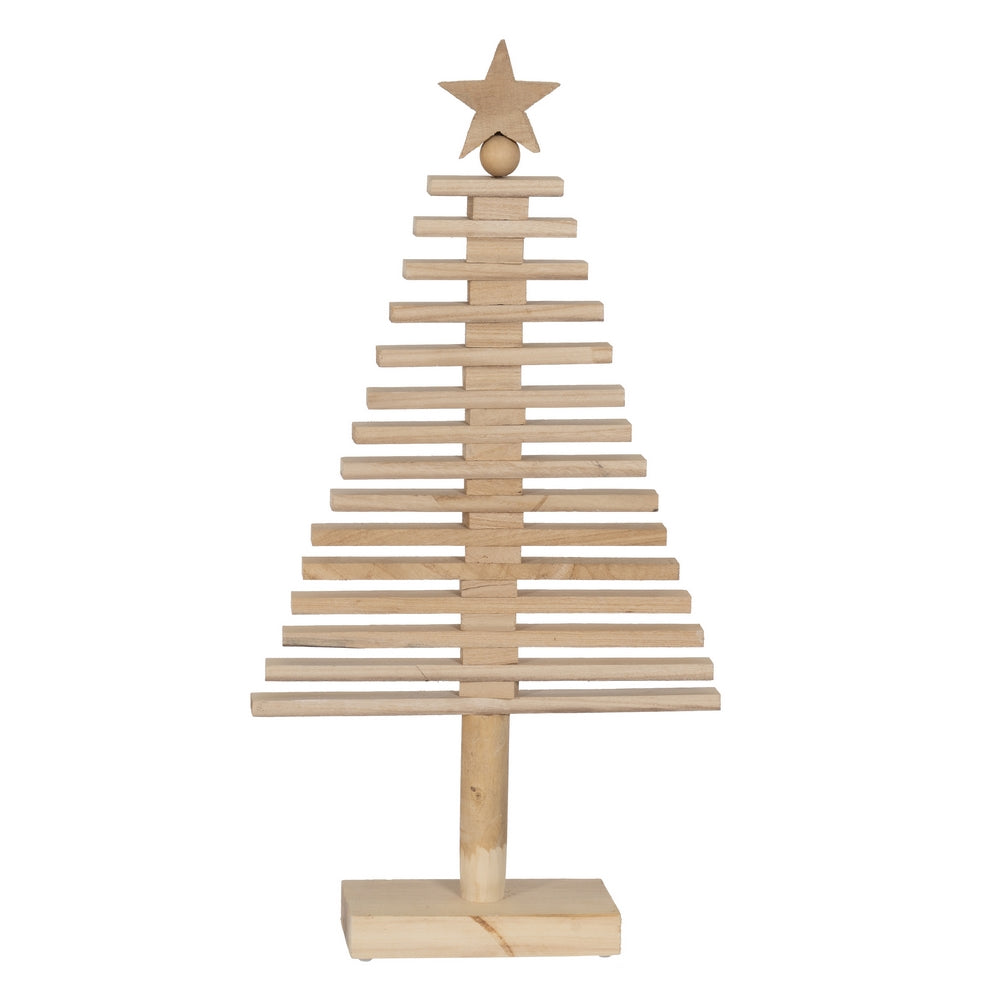 NATURAL PAULOWNIA WOOD TREE FIGURE 42 X 12 X 82 CM