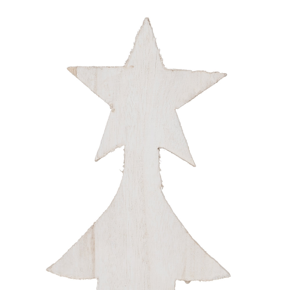 FIGURA ÁRBOL BLANCO MADERA PAULONIA 40 X 2 X 80 CM