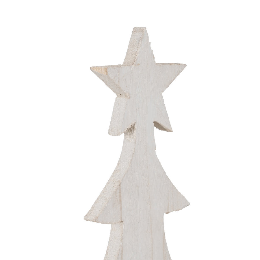 FIGURA ÁRBOL BLANCO MADERA PAULONIA 40 X 2 X 80 CM