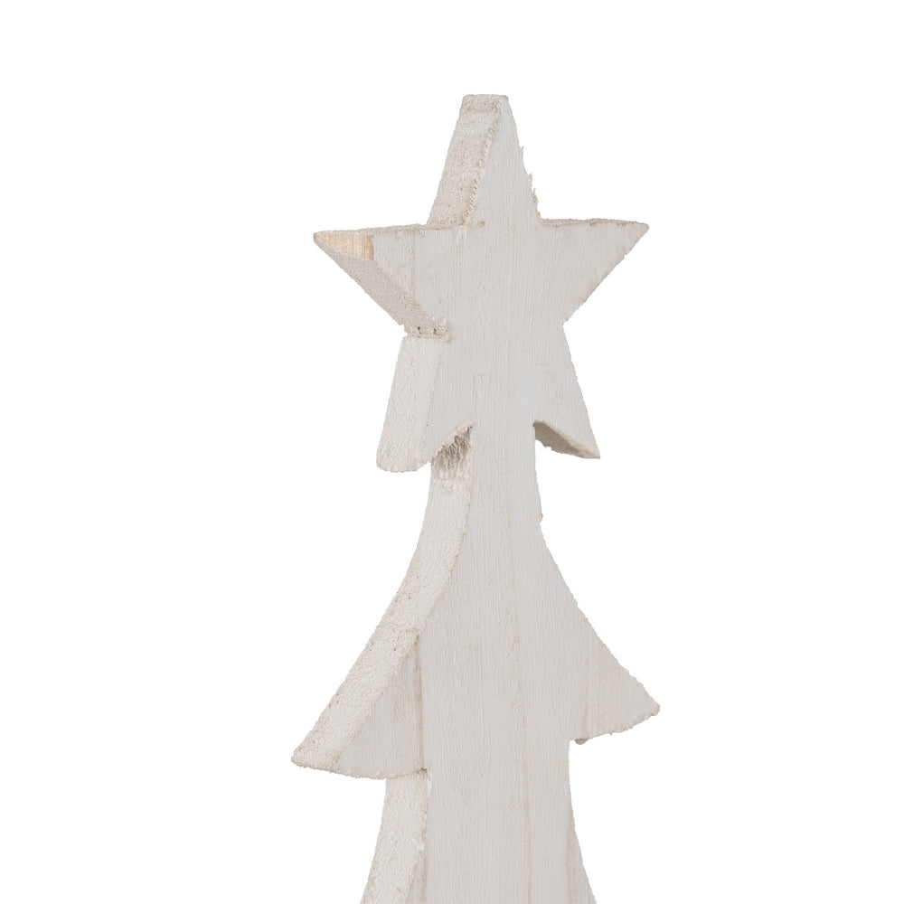 FIGURA ÁRBOL BLANCO MADERA PAULONIA 40 X 2 X 80 CM