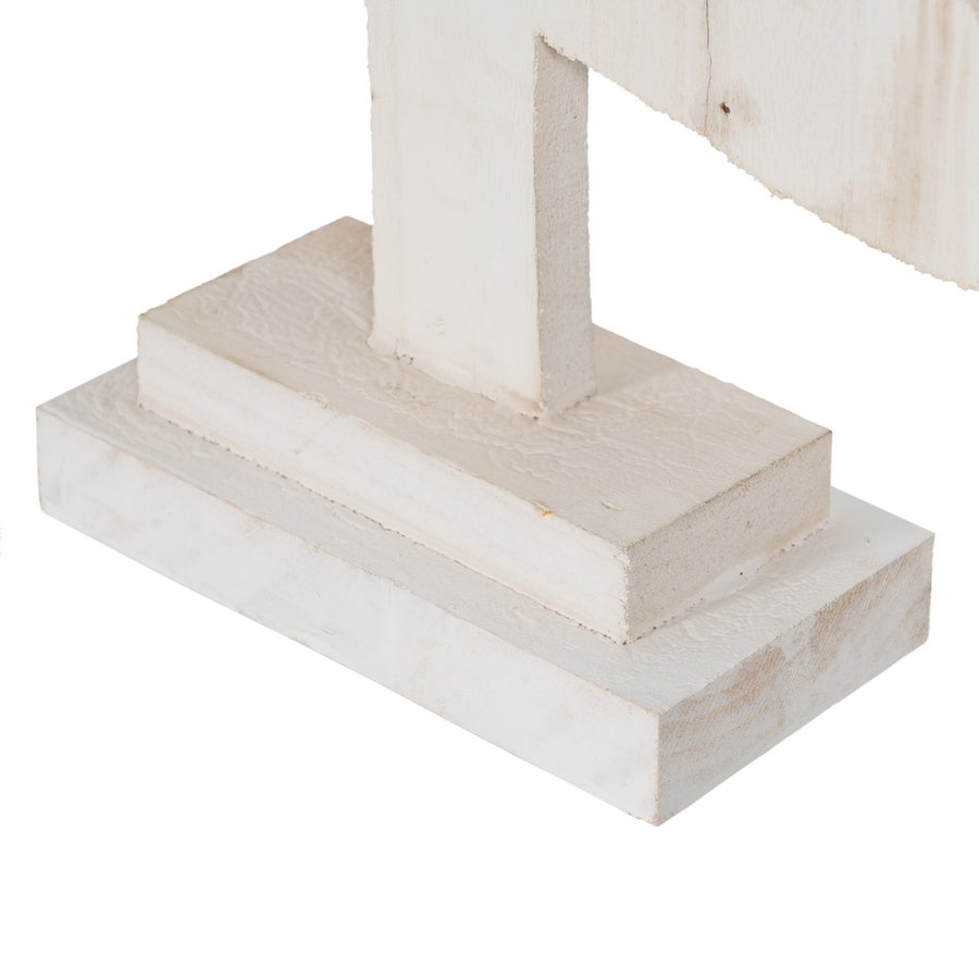 FIGURA ÁRBOL BLANCO MADERA PAULONIA 40 X 2 X 80 CM