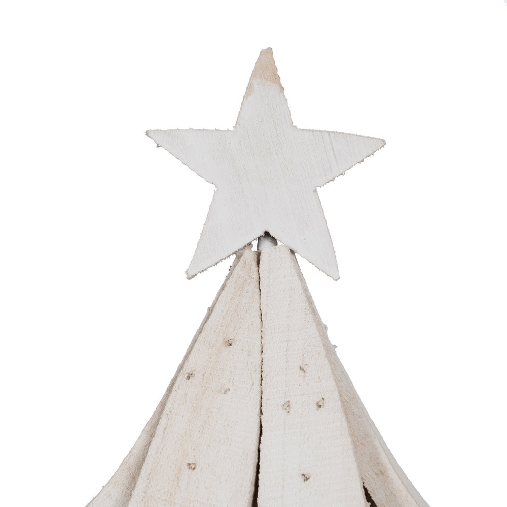 WHITE PAULOWNIA WOOD TREE FIGURE 31 X 25 X 60 CM
