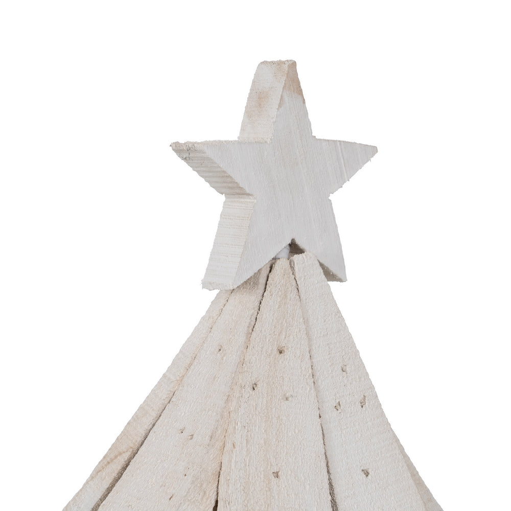 WHITE PAULOWNIA WOOD TREE FIGURE 31 X 25 X 60 CM