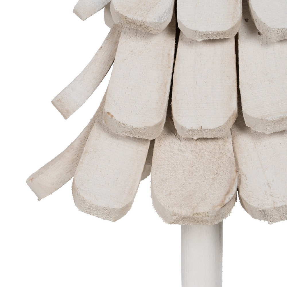 WHITE PAULOWNIA WOOD TREE FIGURE 31 X 25 X 60 CM