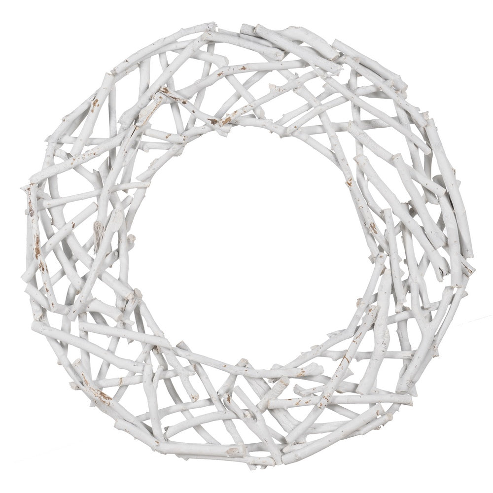 CORONA BLANCO MADERA PAULONIA DECORACIÓN 60 X 5 X 60 CM