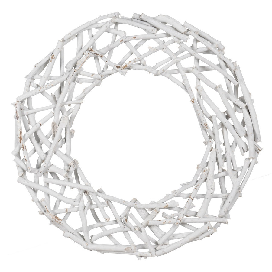 CORONA BLANCO MADERA PAULONIA DECORACIÓN 60 X 5 X 60 CM