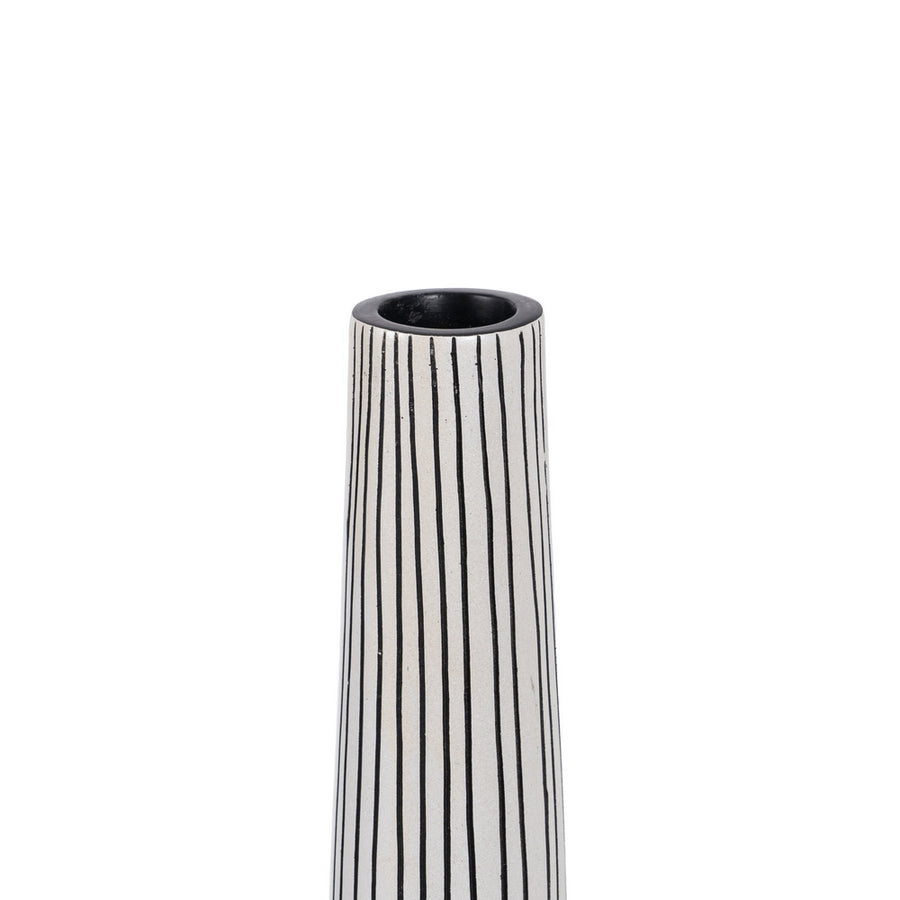 JARRÓN NEGRO-BLANCO POLIRESINA 23,50 X 13,50 X 60 CM