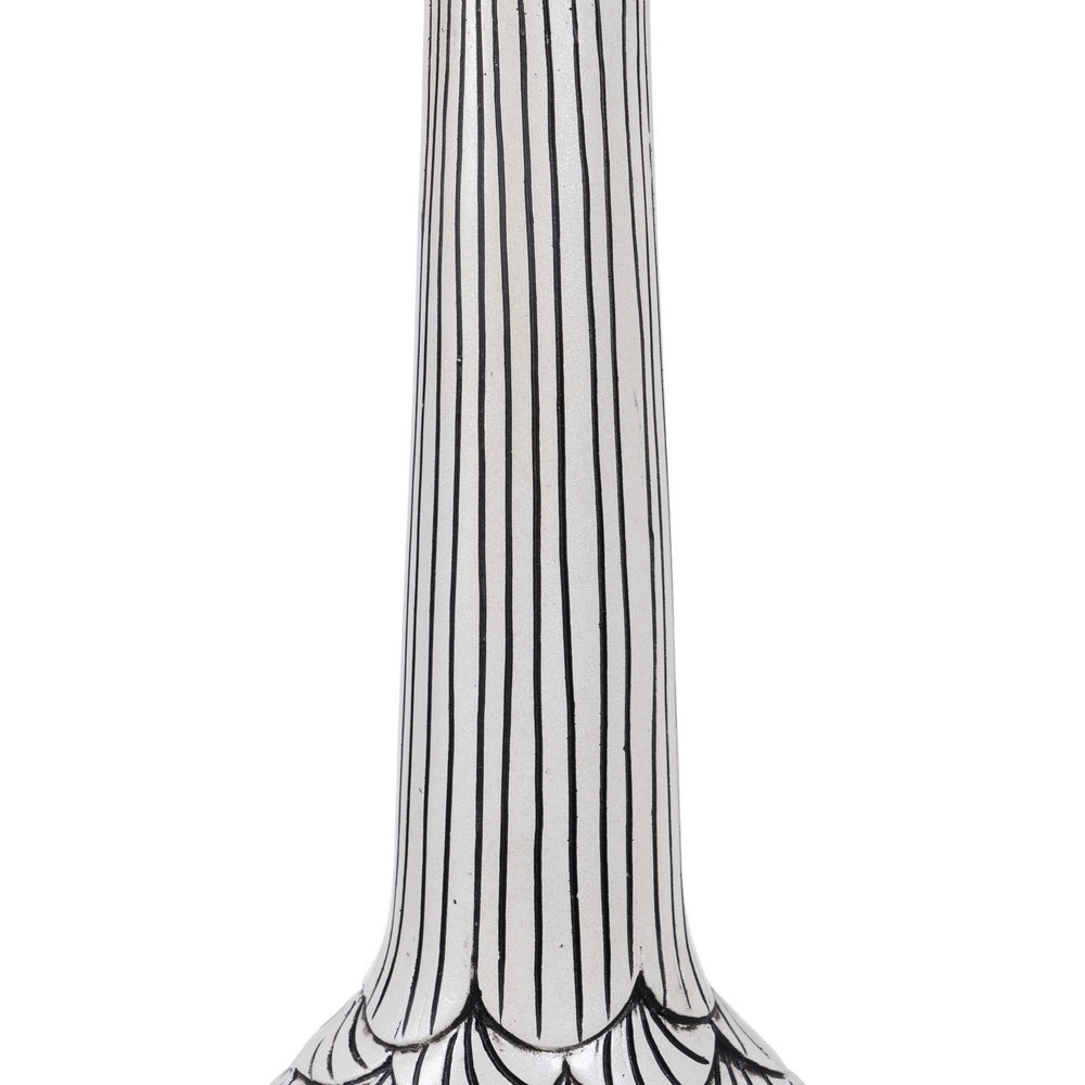 JARRÓN NEGRO-BLANCO POLIRESINA 23,50 X 13,50 X 60 CM