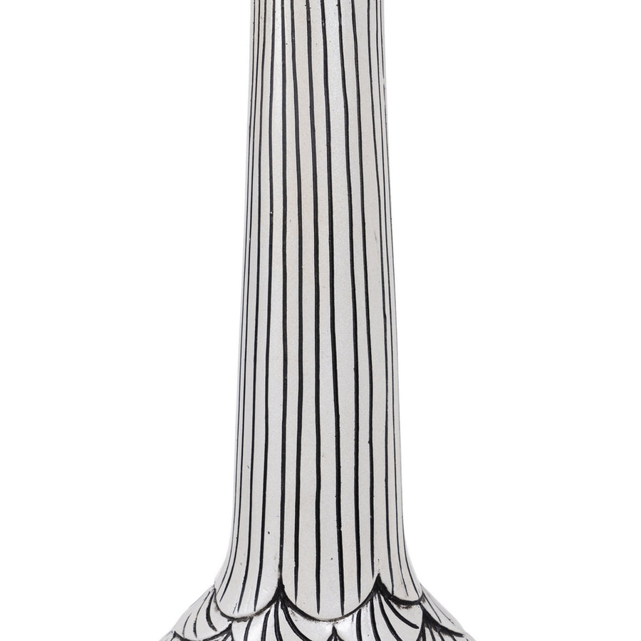 JARRÓN NEGRO-BLANCO POLIRESINA 23,50 X 13,50 X 60 CM