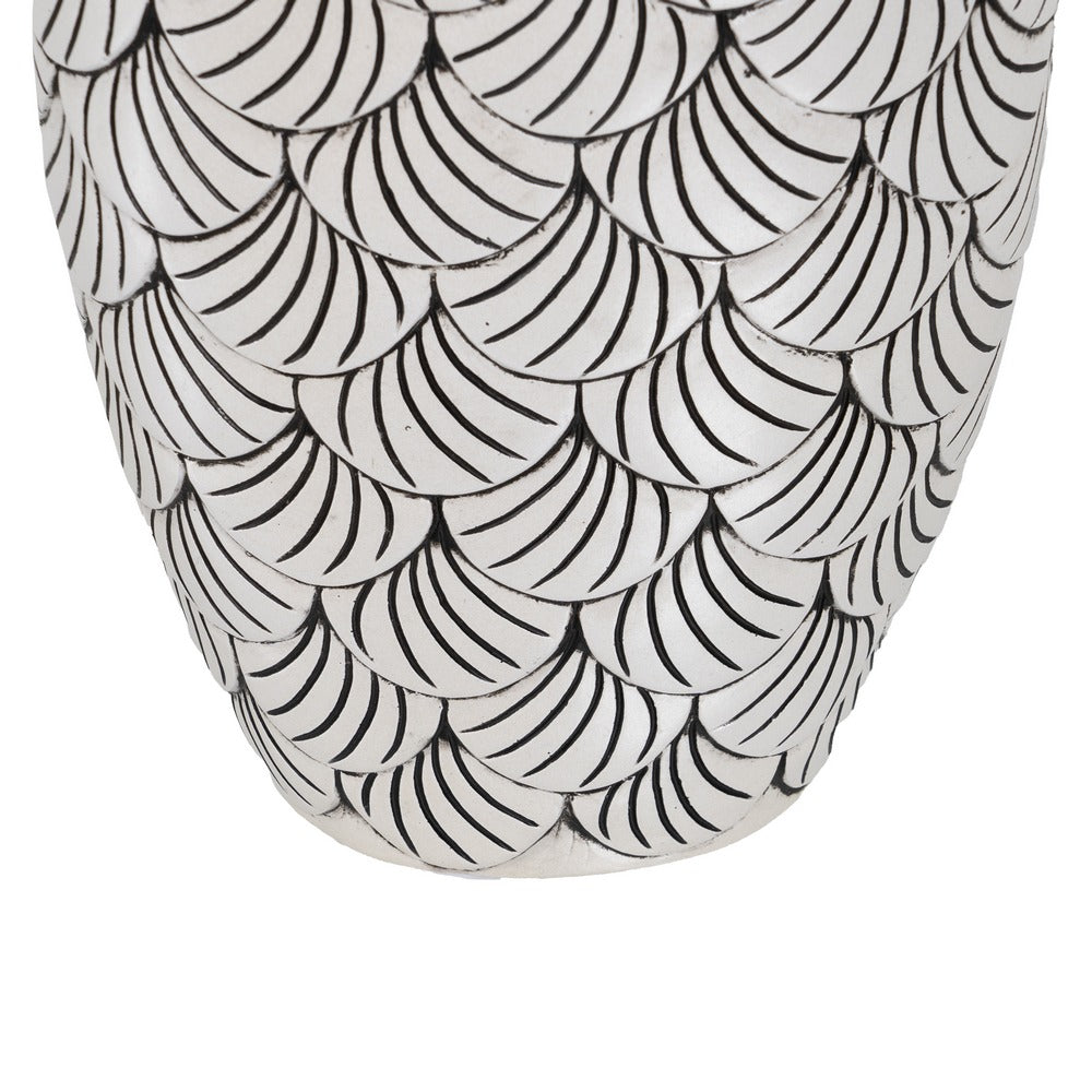 JARRÓN NEGRO-BLANCO POLIRESINA 23,50 X 13,50 X 60 CM