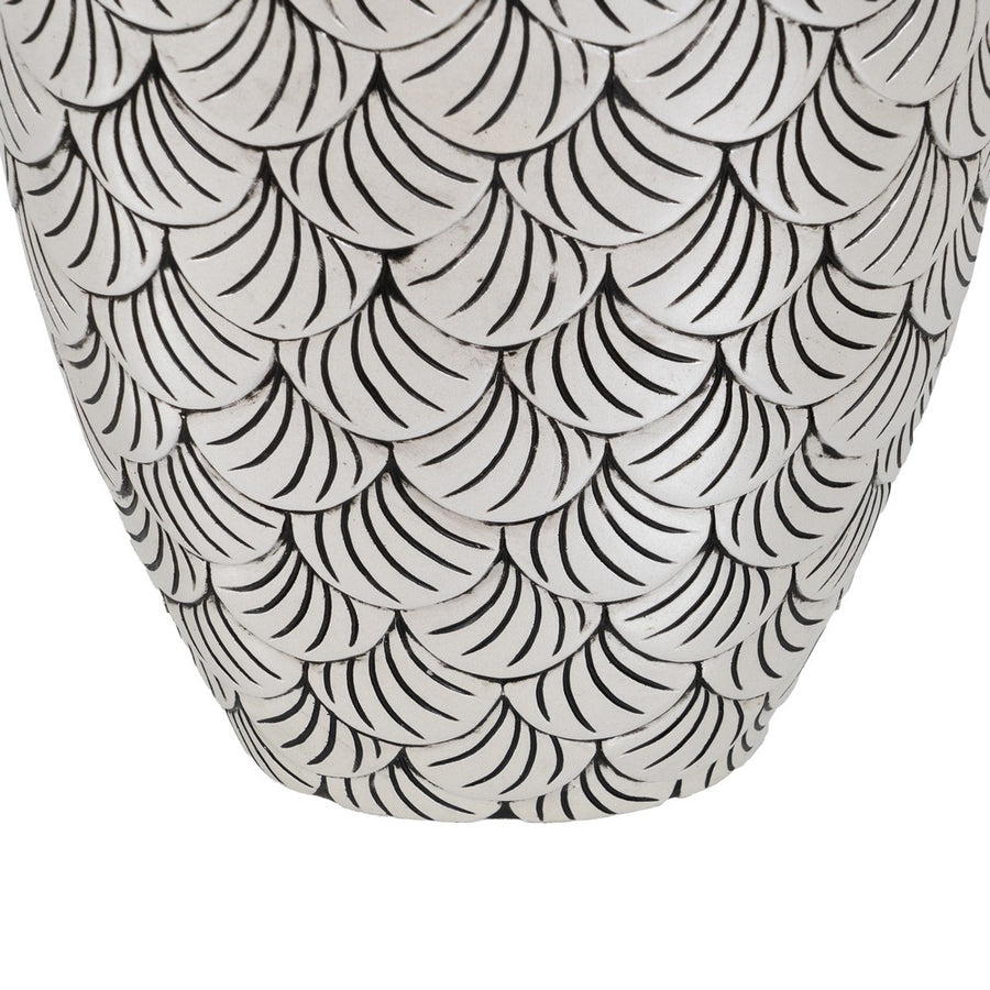 JARRÓN NEGRO-BLANCO POLIRESINA 29 X 15 X 76 CM