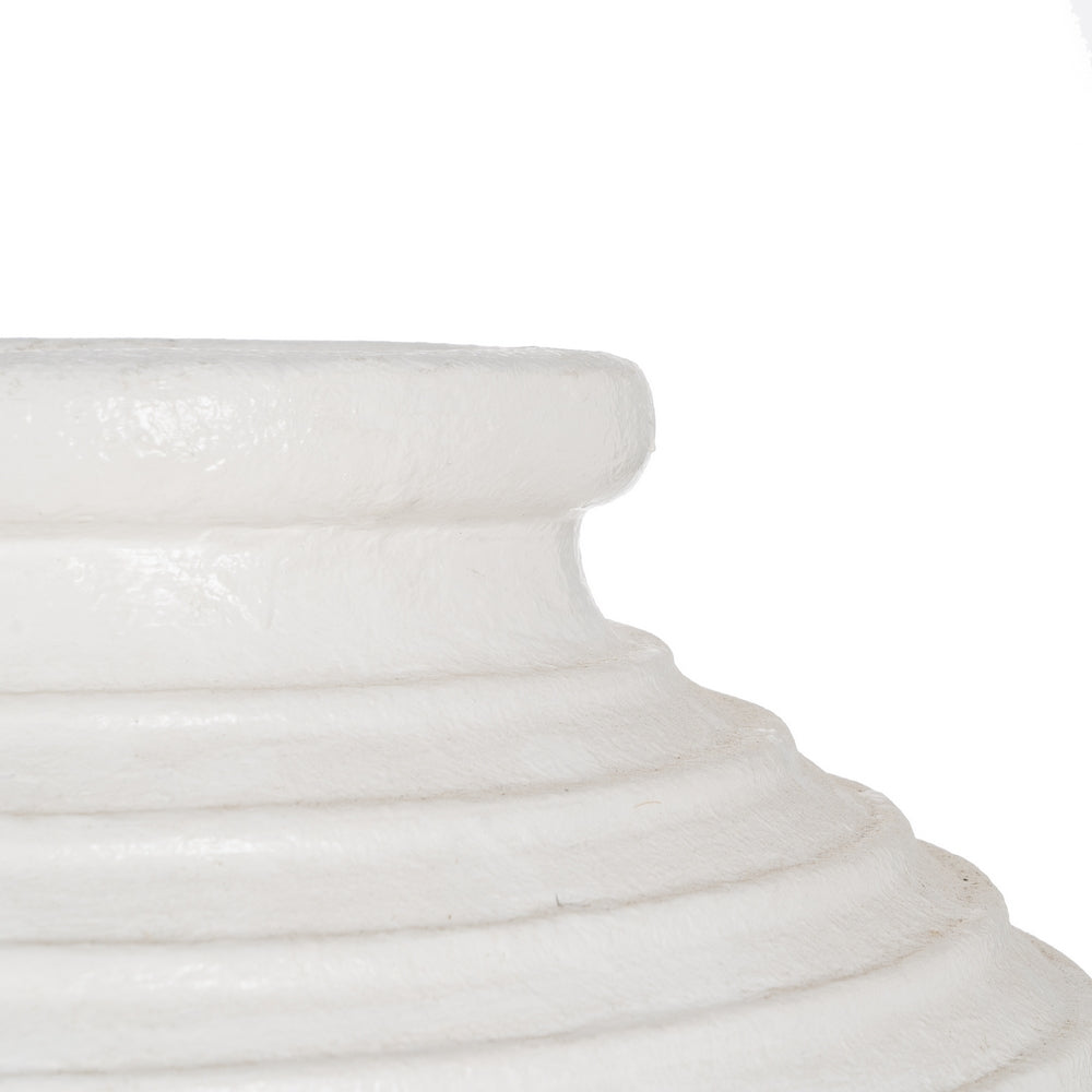 WHITE FIBER CEMENT VASE 72 X 72 X 100 CM