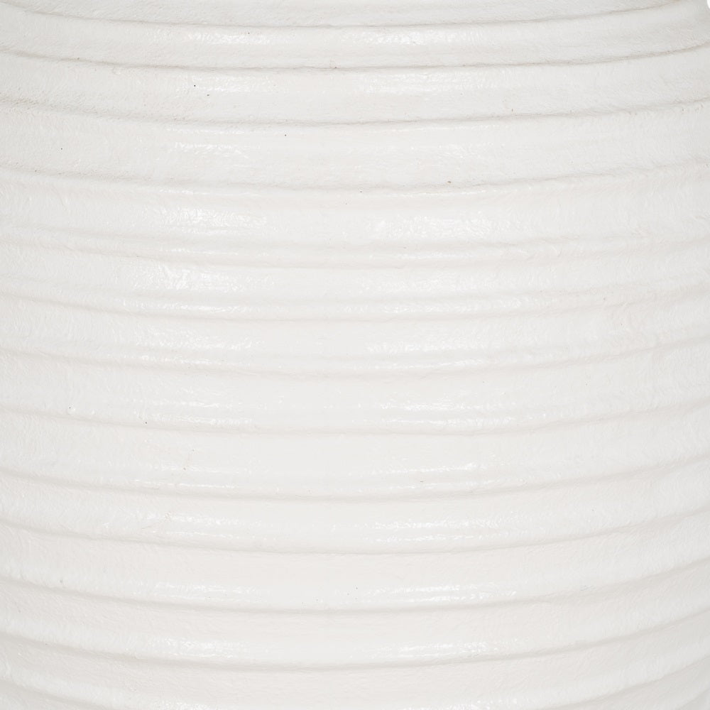 WHITE FIBER CEMENT VASE 72 X 72 X 100 CM