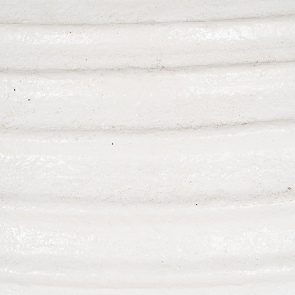 WHITE FIBER CEMENT VASE 72 X 72 X 100 CM