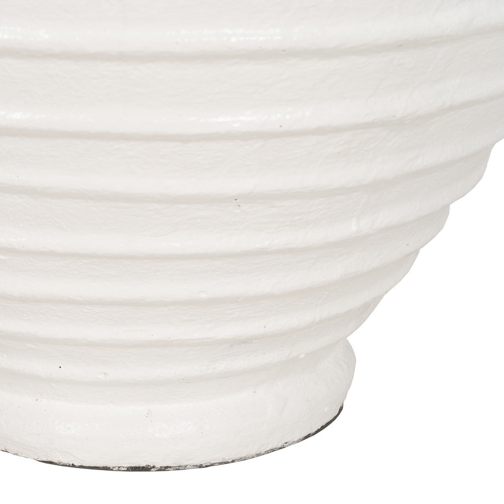 WHITE FIBER CEMENT VASE 72 X 72 X 100 CM