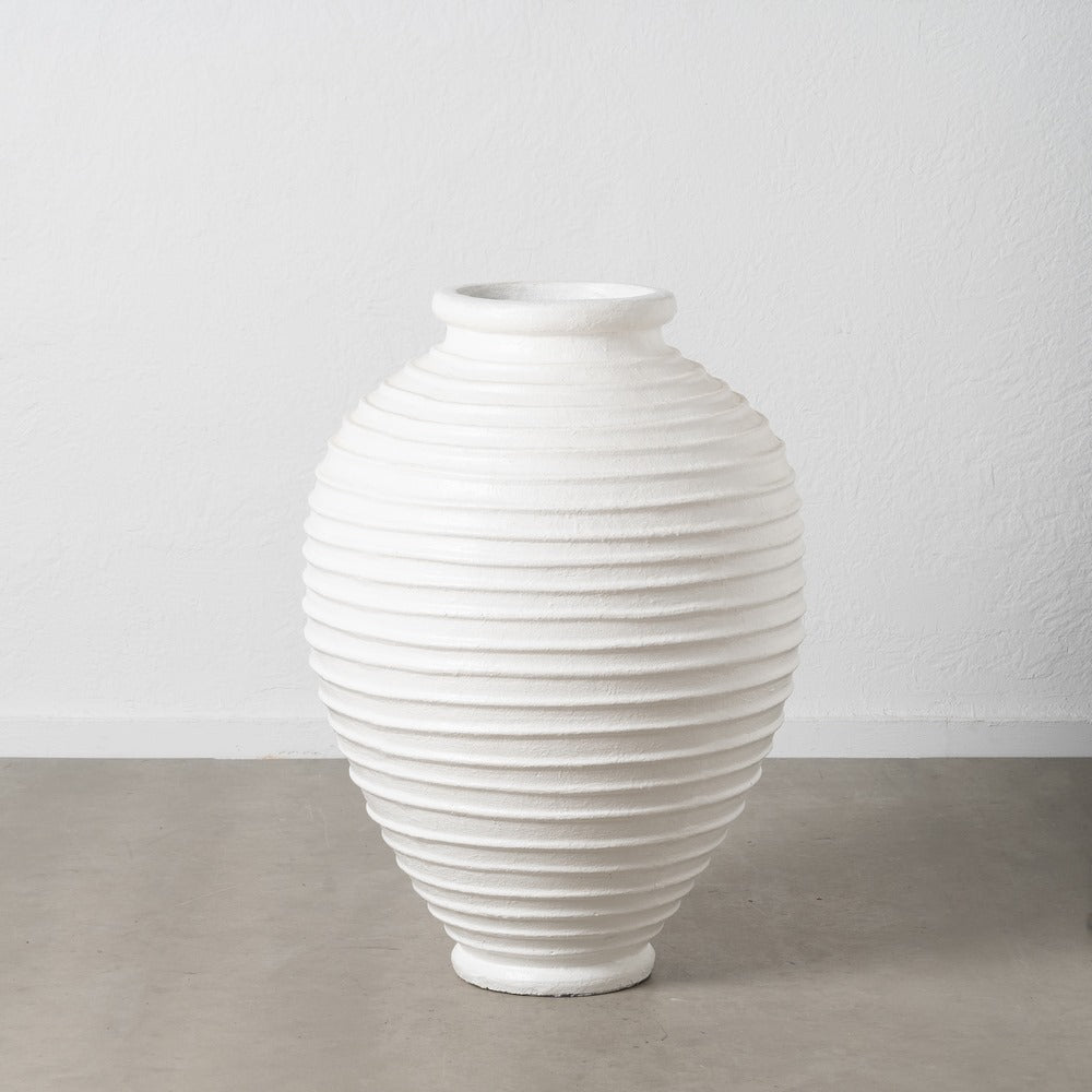 JARRÓN BLANCO FIBRA DE CEMENTO 72 X 72 X 100 CM