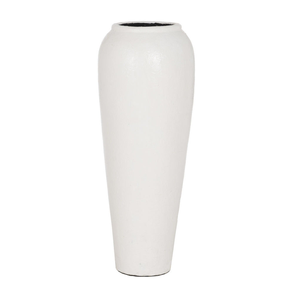 JARRÓN BLANCO FIBRA DE CEMENTO 38 X 38 X 100 CM