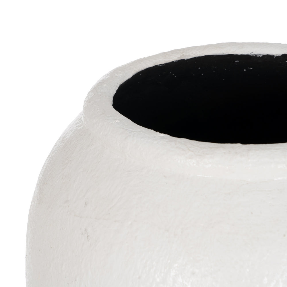 JARRÓN BLANCO FIBRA DE CEMENTO 38 X 38 X 100 CM