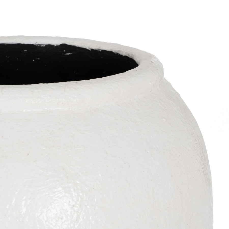 JARRÓN BLANCO FIBRA DE CEMENTO 38 X 38 X 100 CM