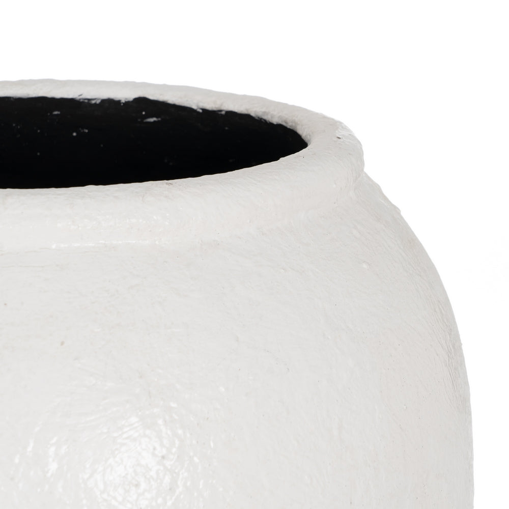 JARRÓN BLANCO FIBRA DE CEMENTO 38 X 38 X 100 CM